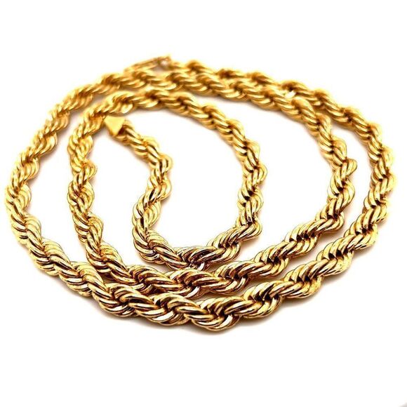 14k GP Rope Chain - Picture 2 of 4